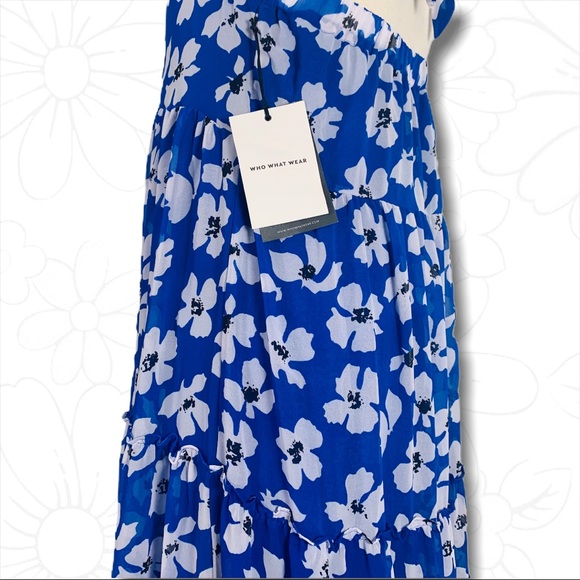 NWT - Who What Wear Blue Floral Halter Dress - SM - Picture 16 of 16